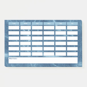 Modern Blue Weekly Schedule School Timetable Post-it Notes