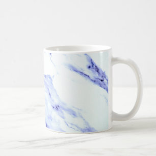 Modern blue white abstract marble pattern coffee mug