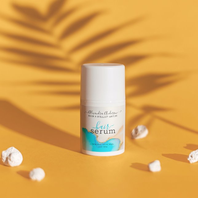 Modern Blue White Agate Marble Opal Product Label  (Creator Uploaded)