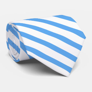 Modern Blue White Colour Striped Template Elegant Tie