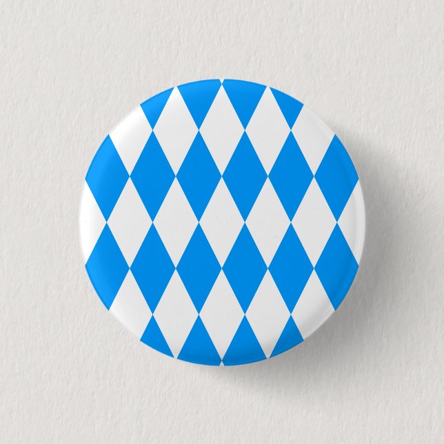 Modern Blue White Fresh Bavaria Pattern 3 Cm Round Badge (Front)