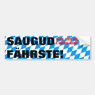Modern Blue White Fresh Bavaria Pattern Bumper Sticker