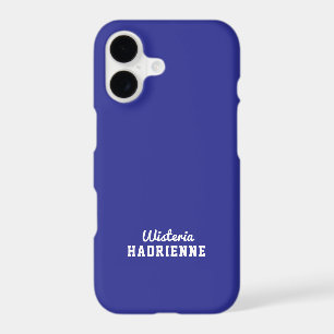 Modern Blue White Sports Monogram Name