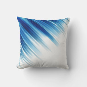Modern Blue & White Windswept Decorative Pillow