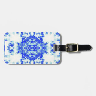 Modern Blue Willow Luggage Tag