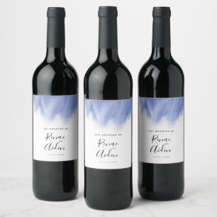 Modern Blue Wine Label