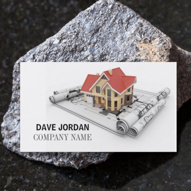 Modern Blueprint Construction Architect Contractor Business Card (Modern Blueprint Construction Architect Contractor Business Card)