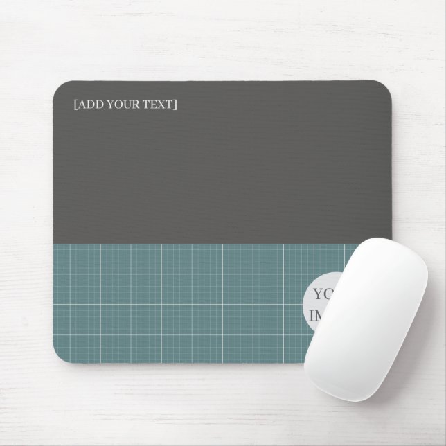 Modern Blueprint Geometric Grid Mousepad MP01 (With Mouse)