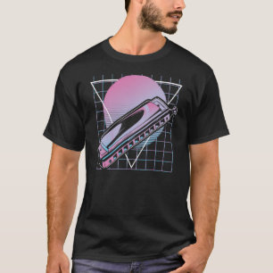 Modern Blues Disco Harp Retro Harmonica T-Shirt