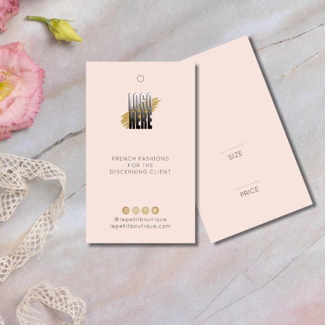 Modern Blush  Clothing Price tag with logo (Creator Uploaded)