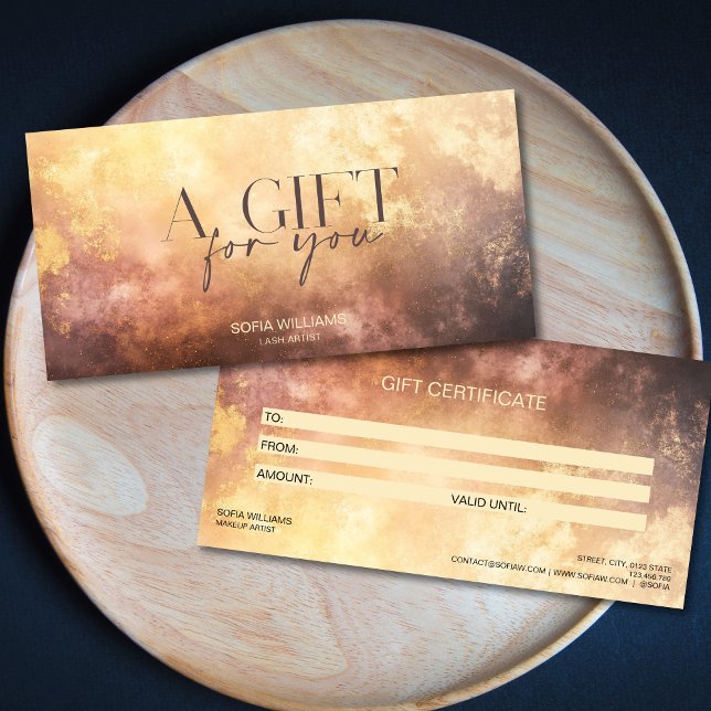 Modern Blush Dusty Certificate Gift Card (Creator Uploaded)