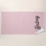 Modern Blush Dusty Pink Monogram and Name  Beach Towel<br><div class="desc">The Modern Blush Dusty Pink Monogram and Name Beach Towel is a stylish and personalised accessory perfect for summer outings. Featuring a soft blush dusty pink colour, this towel is adorned with a custom monogram and name, adding a personal touch. Made from high-quality, absorbent fabric, it’s designed to be both...</div>