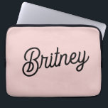 Modern Blush Dusty Pink Monogram and Name  Laptop Sleeve<br><div class="desc">The Modern Blush Dusty Pink Monogram and Name Laptop Sleeve is a chic and functional accessory for your tech gear. It features a sophisticated blush dusty pink colour with a modern script of your monogram and name, blending style with personal touch. Designed to protect your laptop from scratches and bumps,...</div>