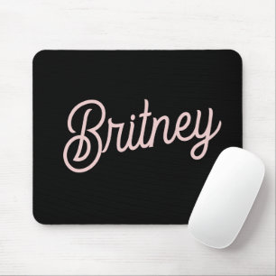 Modern Blush Dusty Pink Monogram and Name Mouse Pad