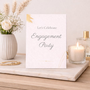 Modern Blush Engagement Party Invitation