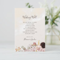 Modern Blush Floral | Marble Wedding Wishing Well