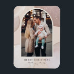 Modern Blush Glitter Shapes Merry Christmas Photo Magnet<br><div class="desc">Bring a touch of holiday cheer to your home with our Customisable Photo Christmas Magnet! Perfect for displaying cherished memories, this magnet allows you to personalise it with your favourite festive photo, making it a unique addition to your holiday decor. An ideal gift for family and friends—create memorable keepsakes for...</div>