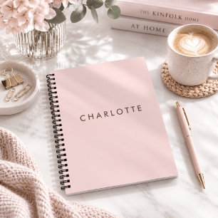 Modern Blush Personalised Spiral Notebook