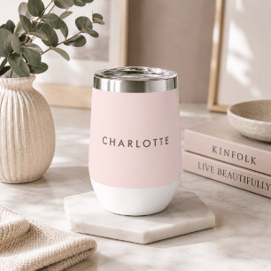 Modern Blush Personalised Wine Tumbler