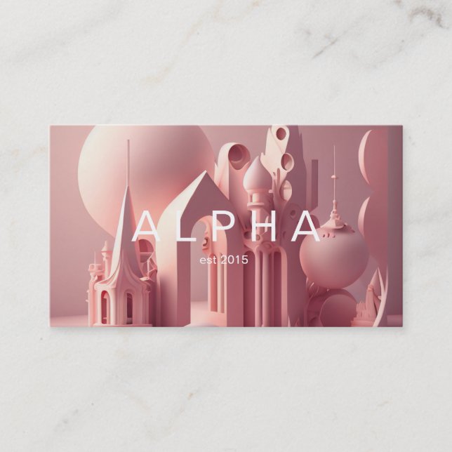 Modern blush pink architectural design  business card (Front)
