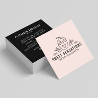 Modern Blush Pink Bakery Catering Chef