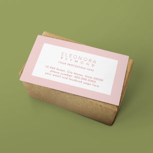 Modern Blush Pink Business Card for Her