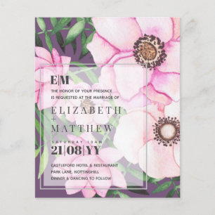 Modern Blush Pink Floral Wedding  - CUSTOM COLORS