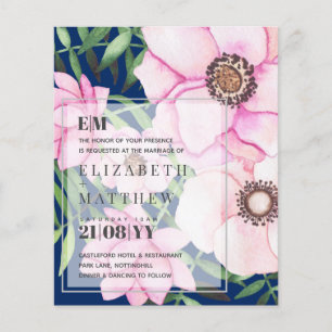 Modern Blush Pink Floral Wedding - CUSTOM COLORS