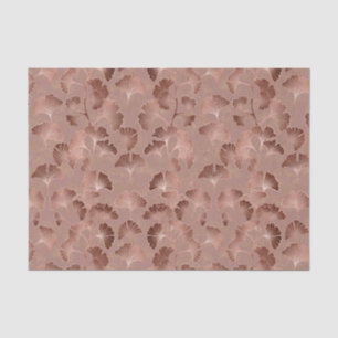 Modern Blush Pink Ginkgo Leaf Luxury Pattern Tissue Paper