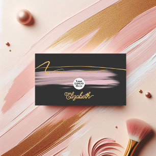 Modern Blush Pink & Gold Elegant Business Branding Card
