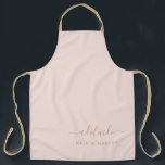 Modern Blush Pink Gold Hair Stylist Makeup Artist Apron<br><div class="desc">Modern Blush Pink Gold Hair Stylist Makeup Artist Salon Apron</div>