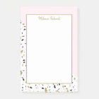 Modern Blush Pink Gold Marble Terrazzo Pattern