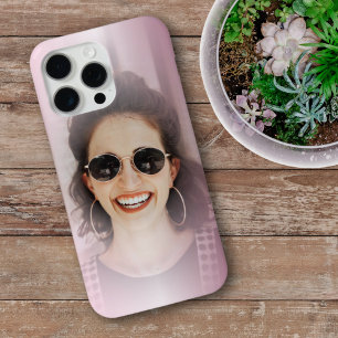 Modern Blush Pink Gradient One Photo iPhone 15 Pro Max Case