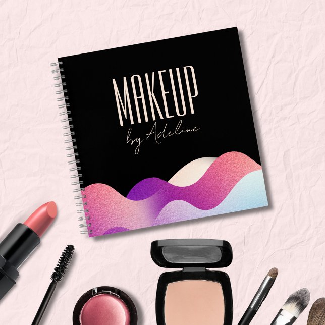 Modern Blush Pink Gradient Wave  Notebook (Creator Uploaded)