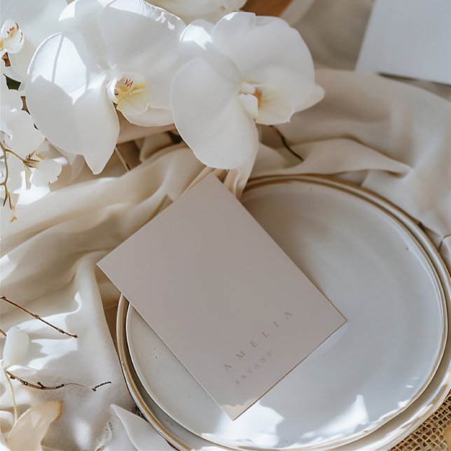 Modern Blush Pink Guest Name Place Card (Modern Blush Pink Guest Name Place Card)