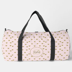 Modern Blush Pink Initials Monogram elegant Duffle Bag