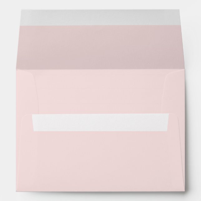 Modern Blush Pink Invitation Envelope (Back (Bottom))