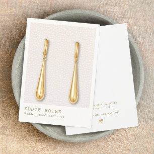 Modern  Blush Pink Leather Earring Display Holder Business Card