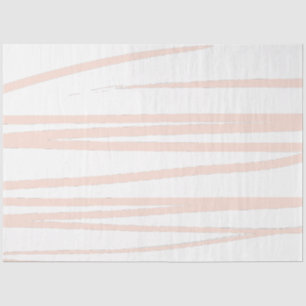 Modern Blush Pink Lines Abstract Art Tissue Paper