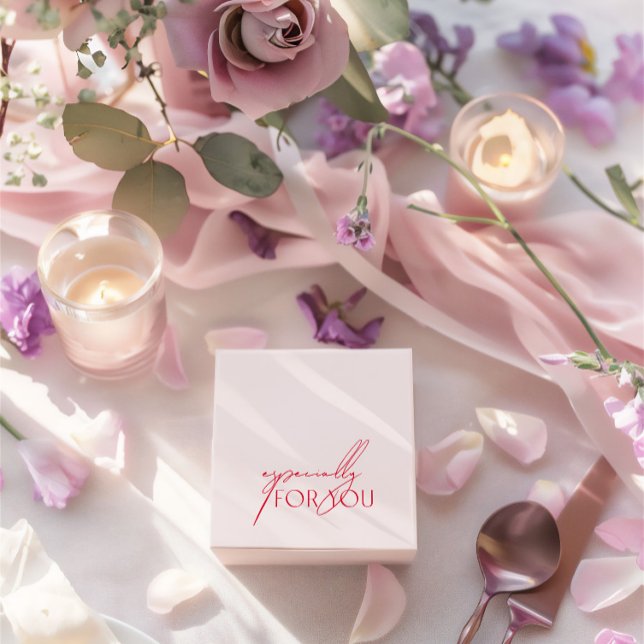 Modern Blush Pink & Magenta Especially For You Favour Box (Modern Blush Pink & Magenta Especially For You Favor Boxes)