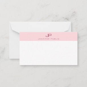 Modern Blush Pink Monogrammed Simple Template
