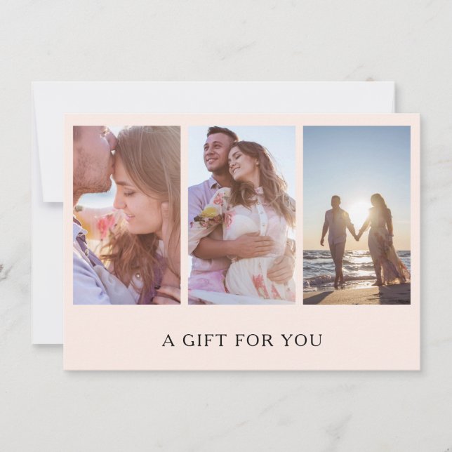 Modern Blush Pink Photography Gift Certificate (Front)