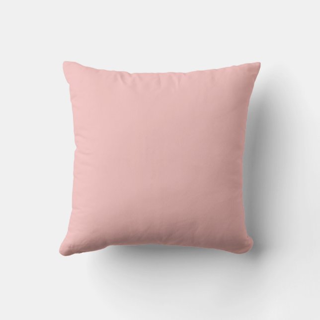 Modern blush pink Plain Solid Colour Cushion (Back)