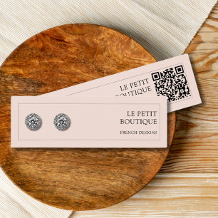 Modern Blush Pink QR Code Earring Display