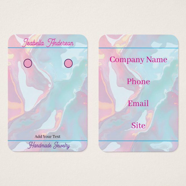 Modern Blush Pink Soft Mint Gold Luxury Collection (Front & Back)