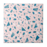 Modern blush pink terrazzo mosaic ceramic tile<br><div class="desc">Modern blush pink terrazzo mosaic ceramic tile</div>