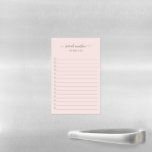 Modern Blush Pink To Do List Elegant Magnetic Dry Erase Sheet<br><div class="desc">Elegant to do list magnetic dry erase sheet in blush pink featuring your name with swashes in a grey handwritten script calligraphy along with a checklist.  A simple and feminine design that is great for a teacher or a small business owner.</div>