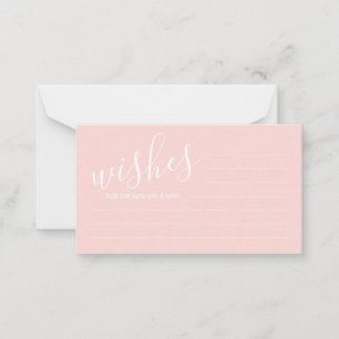 Modern Blush Pink Wedding Advice and Wishes