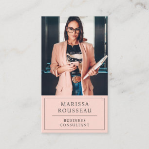 Modern Blush Professional Business Photo  Card