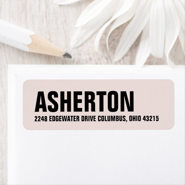 Modern blush return address label (Insitu)